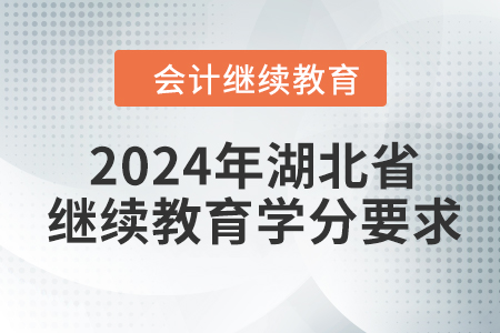 2024年湖北省东奥会计继续教育学分要求